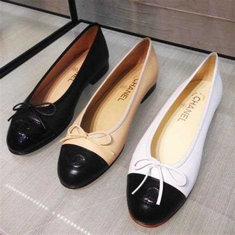 baleriny coco chanel|Chanel style ballet flats.